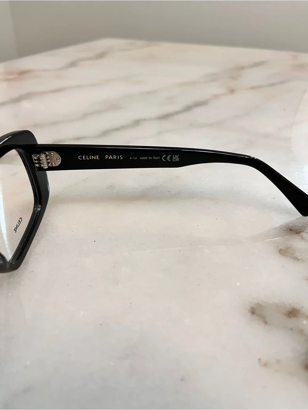 Celine Black Oversized Square Acetate Glasses
